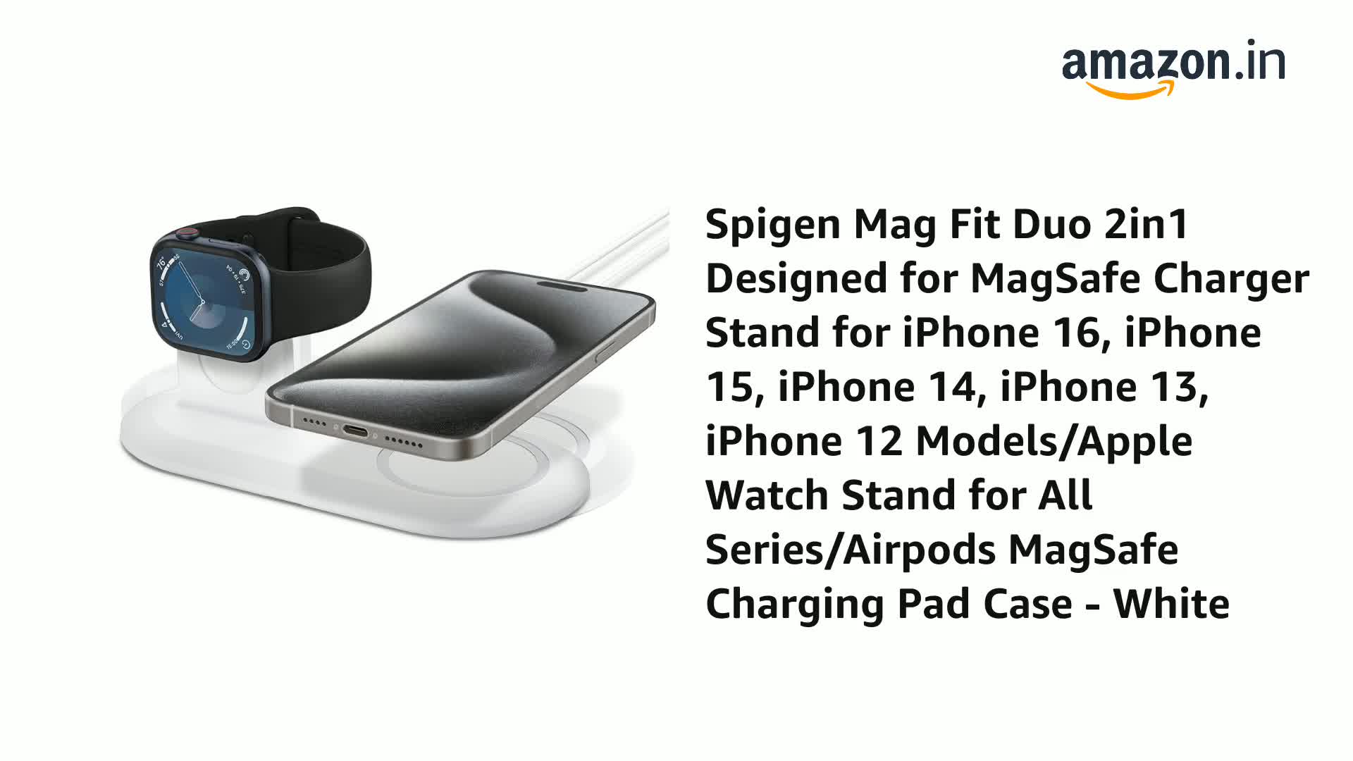 Spigen Mag Fit Duo 2in1 Designed for MagSafe Charger Stand for